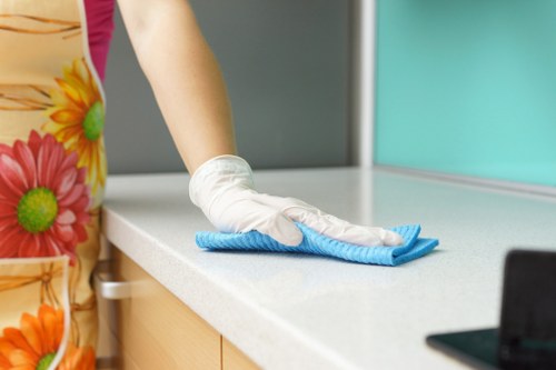Commercial cleaning team preparing a Harringay office space for a professional clean