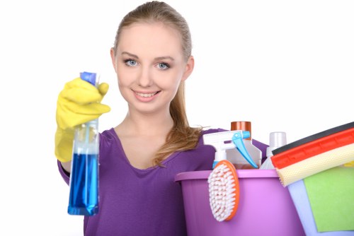 Move in cleaning checklist and cleaning equipment in Harringay