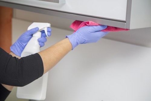 Local cleaner working in a Harringay flat with practical access needs
